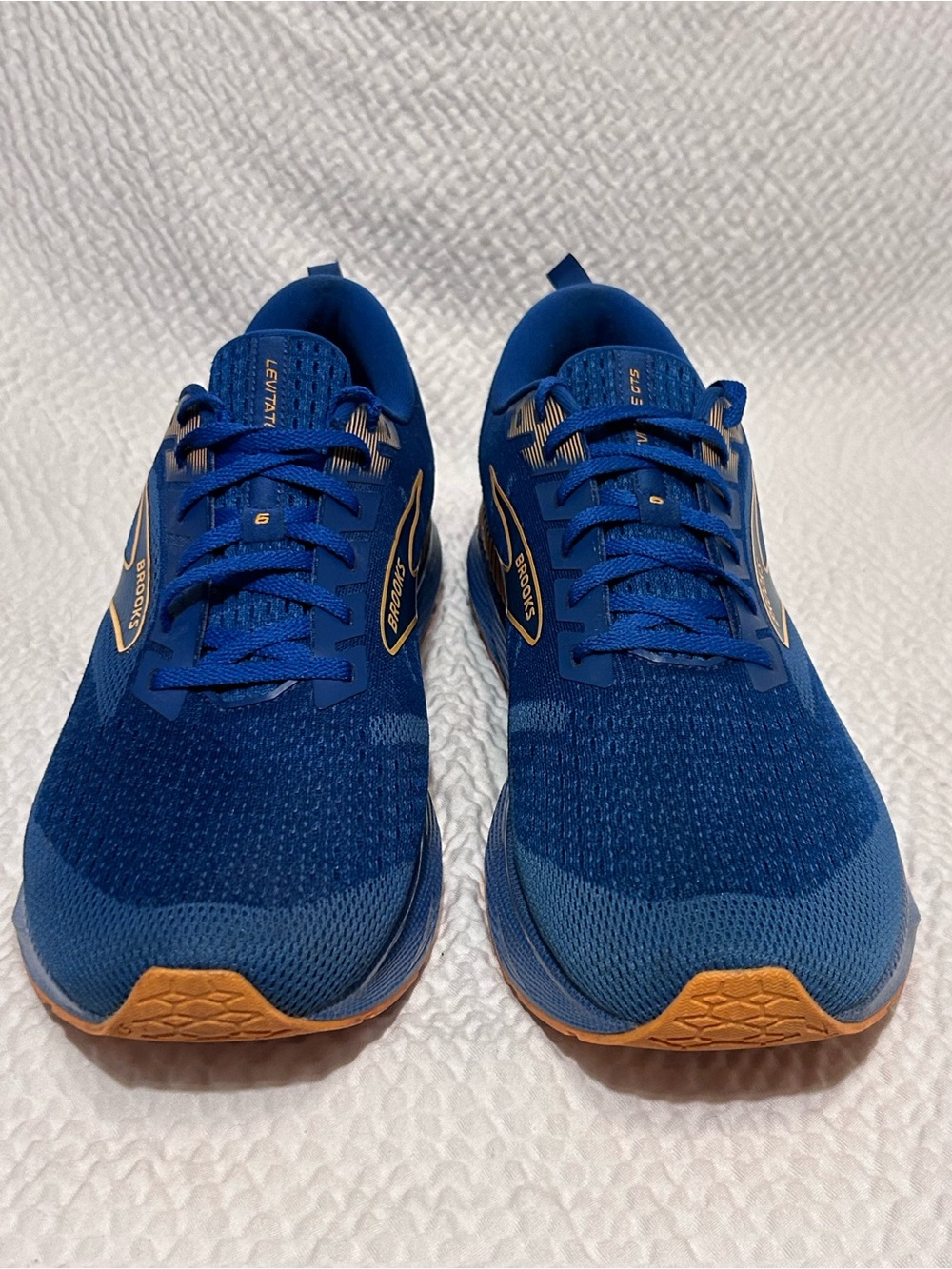 Brooks Levitate GTS 6 Running Shoes - Deep Blue with Orange Accents 13